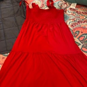 Nwot small RED loft maxi dress